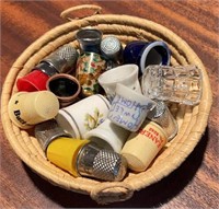 Basket of Assorted Thimbles
