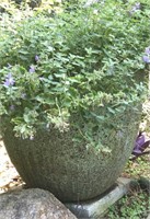 Large Teal and Brown Planter