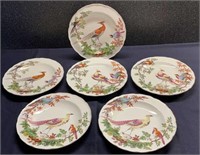 Set of Six Mottahedeh Bird Plates