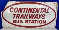 Continental trailways bus station sign
