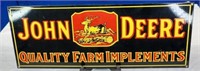 John Deere single sided porcelain sign 1986