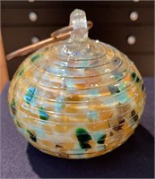 Two Art Glass Hanging Ornaments
