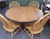 Solid Wood Dining Table and 4 Chairs