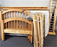 Twin Size Pine Bunk beds with mattresses