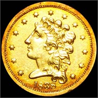1838 $2.50 Gold Quarter Eagle CLOSELY UNC
