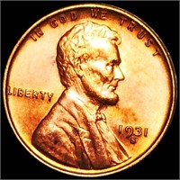 1931-S Lincoln Wheat Penny UNC RED