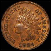 1884 Indian Head Penny CLOSELY UNC