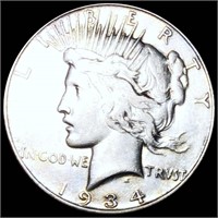 1934-S Silver Peace Dollar LIGHT CIRC