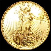 1914-S $20 Gold Double Eagle UNC
