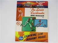 1970 St. Louis Cardinals Unused Scorecard