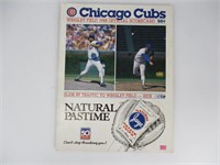 1988 Chicago Cubs Official Scorecard