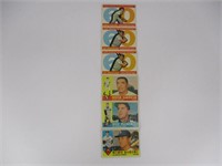 (6) 1960 Topps High Number Cards