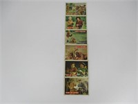 (6) 1956 Topps Davy Crockett Cards