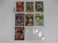 (7) Pete Rose Baseball Cards