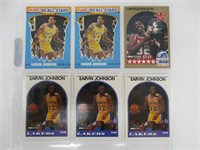 (6) Magic Johnson Basketball Cards