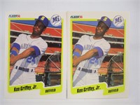 (2) 1990 Fleer Ken Griffey Jr. #513