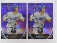 (2) 2013 Joc Pederson Bowman Platinum Purple