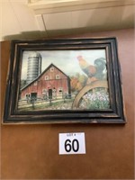 16x20 Barn and Rooster Sign