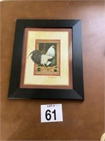 Rooster Decorated Sign 14x17