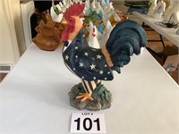 Resin Patriotic Rooster