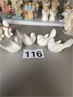 Set of 4 White Doves