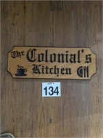 The Colonial Kitchen Wooden Sign