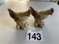 2 Ceramic Rooster Figurines