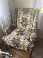 Wingback Upholstered Chair.   Nice