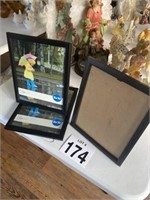 3, 8x10 Picture Frames.   One missing glass