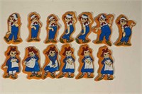13 Raggedy Ann & Andy Magnetic Stick-Ons