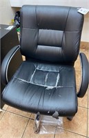 office chair, sits nice, cover worn