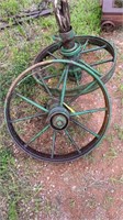 (2) Antique Metal Wheels