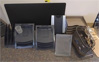 Lot of office supplies -- file organizer, clip