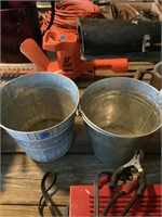 (2) Galvanized Buckets