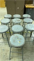 10 metal shop stools