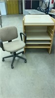 Office Chair & art/drafting cabinet w/ flat