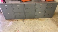 (5) 2 door Metal storage cabinets