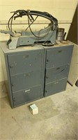 2 metal Storage cabinets & parts saw