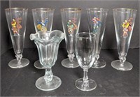 (G) Lot of glasses including a set of vintage