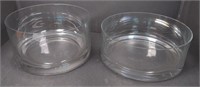 (B) 9" and 10" Dansk Crystal Bowls *times the