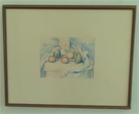 (G) Framed print of a watercolor "Still Life"
