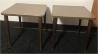(B) Small end tables measuring 14.5” by 14.5” and
