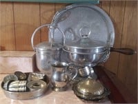 (G) Lot with silver plated kitchenware and more