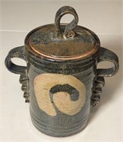 (R) 1970's Studio Pottery, Stoneware lidded jar