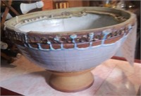 (R) 1970's Studio Pottery, Stoneware Bowl 11"×18"