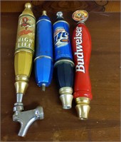 Beer taps, Miller, High Life, Budweiser