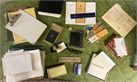 Office Supplies - Ledgers, glasses, ink stamp