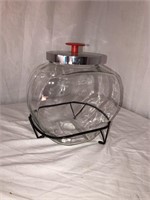 Glass Container on Stand