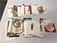 1955 used Christmas cards & envelopes