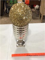 Glass Pillar & gold ball decor piece